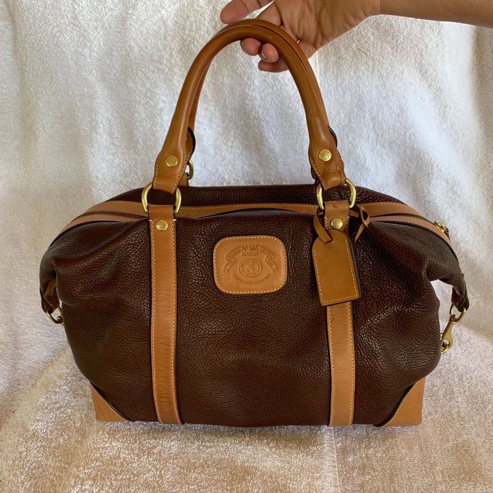 Original Ghurka Bag Minicav- Brown Leather w/strap